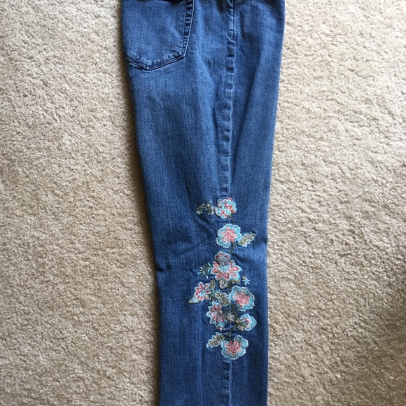 j jill embroidered jeans